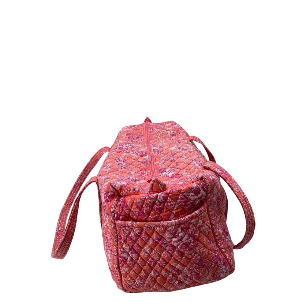Vintage Vera Bradley Pink HOPE TOILE Large 20”  Duffel Bag Retired Travel Purse - Picture 9 of 9